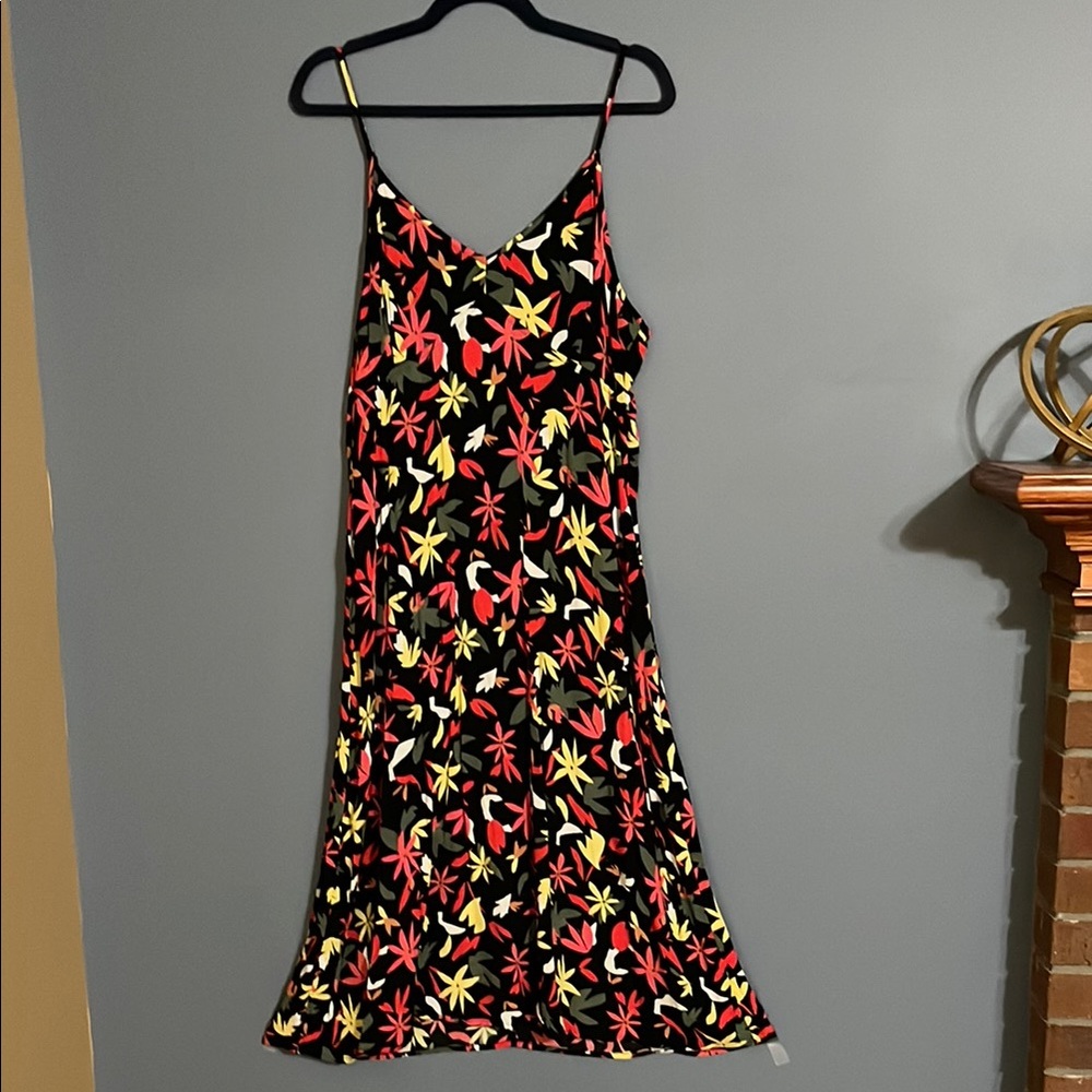 Free Assembly Bold Patterned Strappy Slip Dress